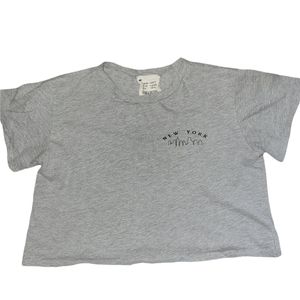 French Pastry NY New York Crop Top Cropped Tee T Shirt sz S